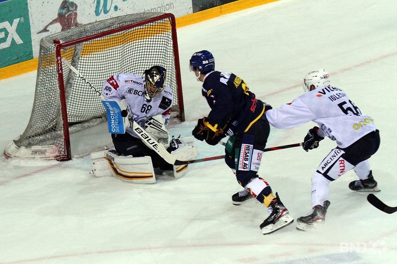 Le portier chaux-de-fonnier Matteo Ritz a passé une soirée difficile du côté du Schoren. (Photo: Enrico Quaranta)