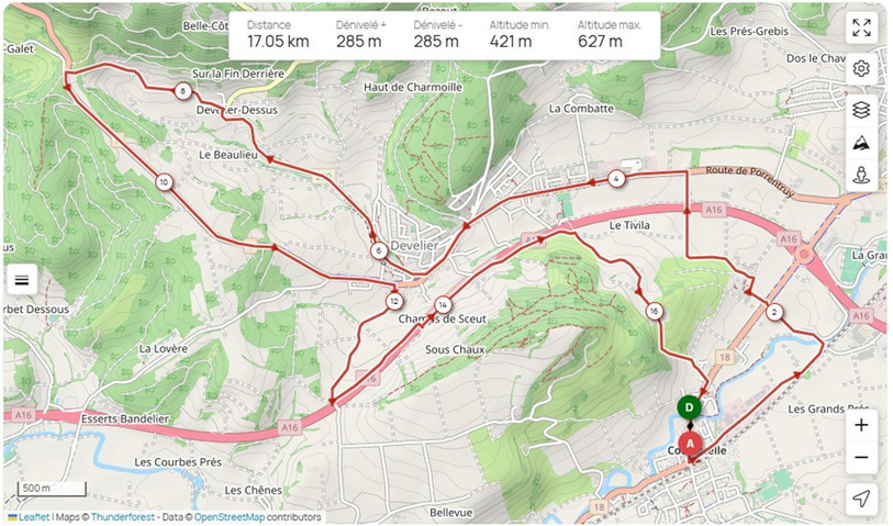 Le parcours des Championnats de Suisse.