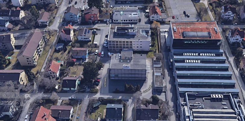 Au centre, l'ancienne usine de production de Victorinox. (Photo : Google maps )