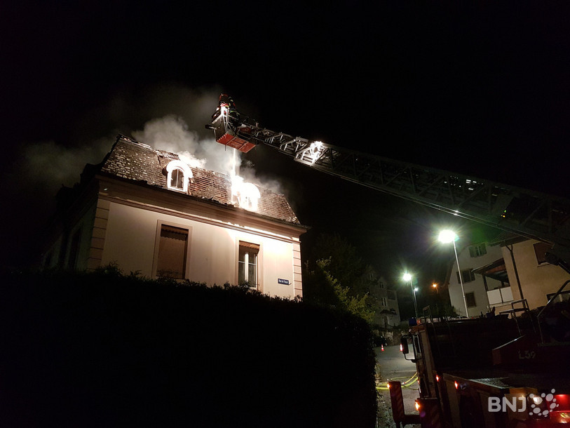 Le toit de l'immeuble, en partie recouvert de cuivre, a été percé par les flammes.