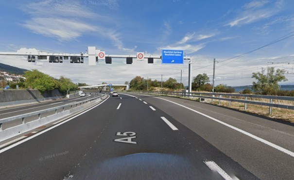 Plusieurs fermetures nocturnes de l'A5 prévues au mois de juin. (Photo : Google Maps)