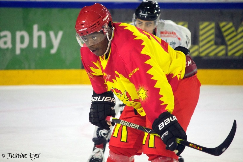 Auguste Impose sous les couleurs du HC Sierre. (Photo: Justine Eyer)