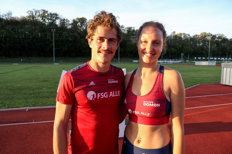 Nathan Gyger et Fiona Ribeaud affichent un large sourire.