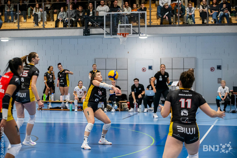 Coralie Varé a délivré ses dernières réceptions cette saison en Ligue A. (Photo : archives Jonathan Vallat)