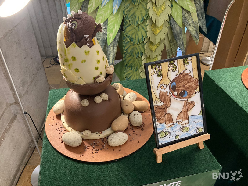 Trente-trois apprentis du Centre de formation professionnelle neuchâtelois ont pris part au concours organisé dans le cadre de Chocolatissimo. Ici, l'une des pièces montées imaginées sur le thème du fantastique. 