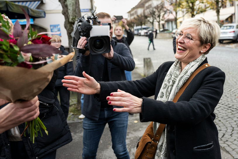 Rosalie Beuret Siess a bénéficié d’un soutien populaire très large dimanche lors du 2e tour de l’élection au Gouvernement jurassien. (photo : KEYSTONE/Alessandro della Valle)