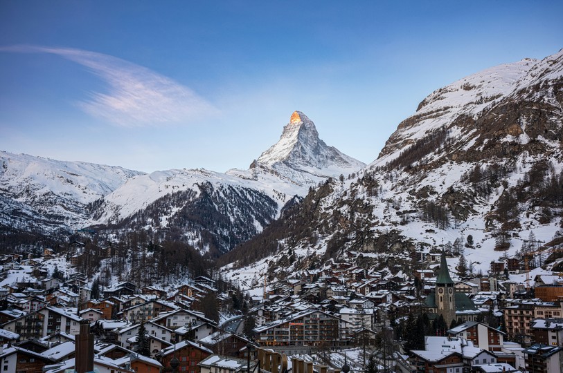 Zermatt avant une éventuelle tour d’habitation. Photo : Unsplash
