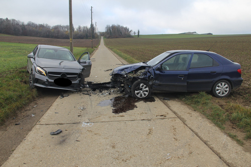 L'incident a eu lieu ce mardi matin vers 11h10. (Photo : Police cantonale jurassienne)