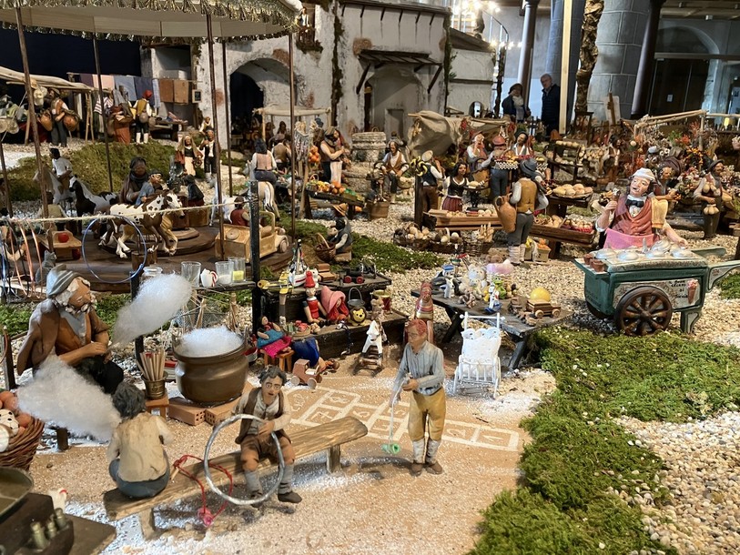 L'une des scènes de la Crèche aux cinq sens.