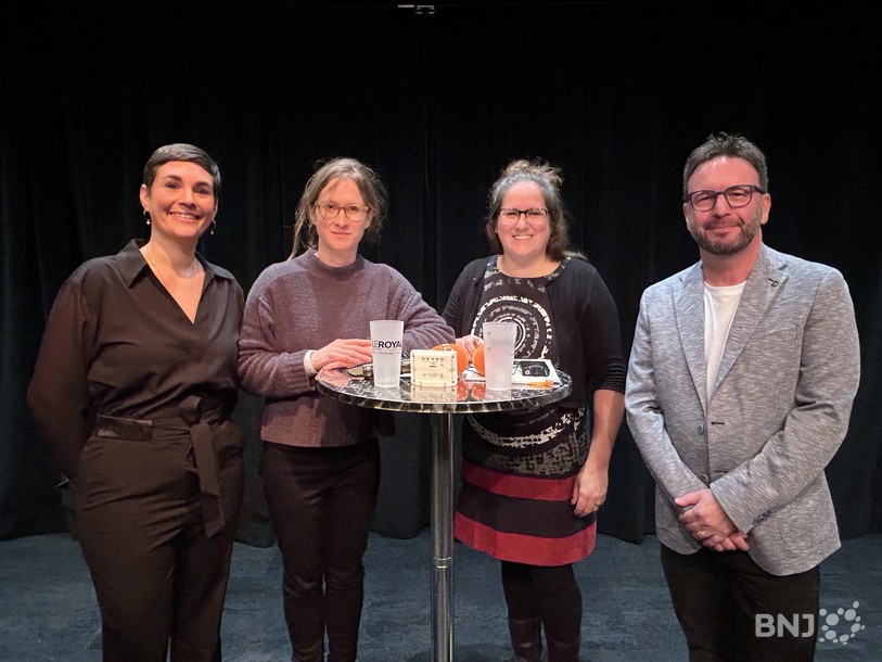 Valérie Baumann (à gauche) et Yann Rindlisbacher (à droite) ont répondu aux questions de Josette Seydoux et Séverine Bohé.