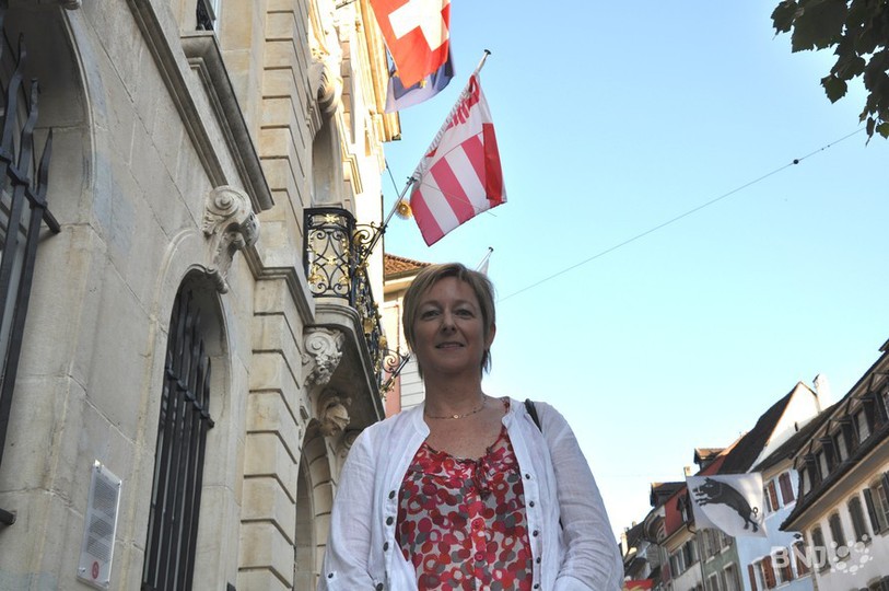 Corinne Juillerat, première citoyenne jurassienne, s'est exprimée à Porrentruy