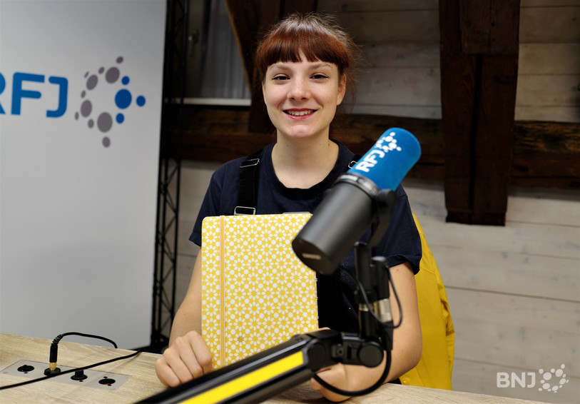 Eve Mittempergher, étudiante en théâtre est venu avec son cahier de notes.