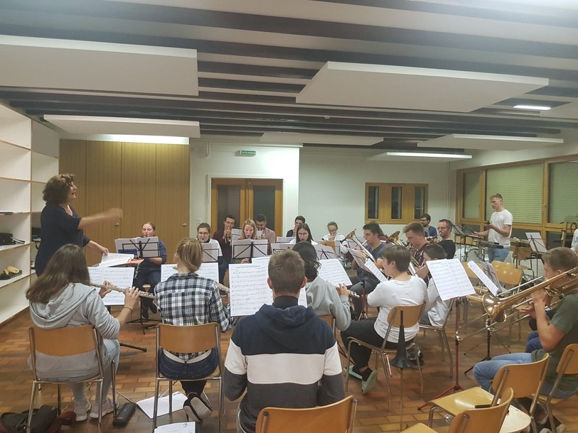 Les jeunes ont répété durant quatre jours, notamment pour préparer le concert de dimanche.