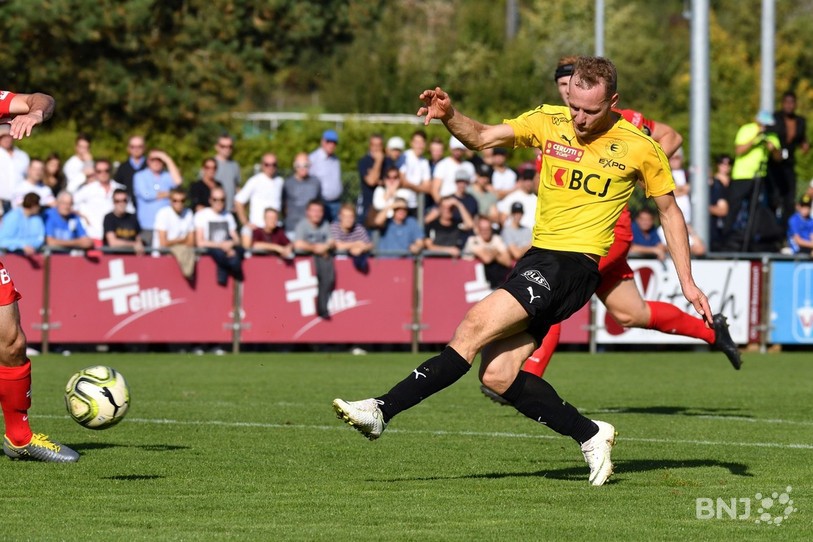 Hervé Chappuis (ici en été contre les SRD) a marqué le seul but du FCB dans cette rencontre (photo : archives / Georges Henz).