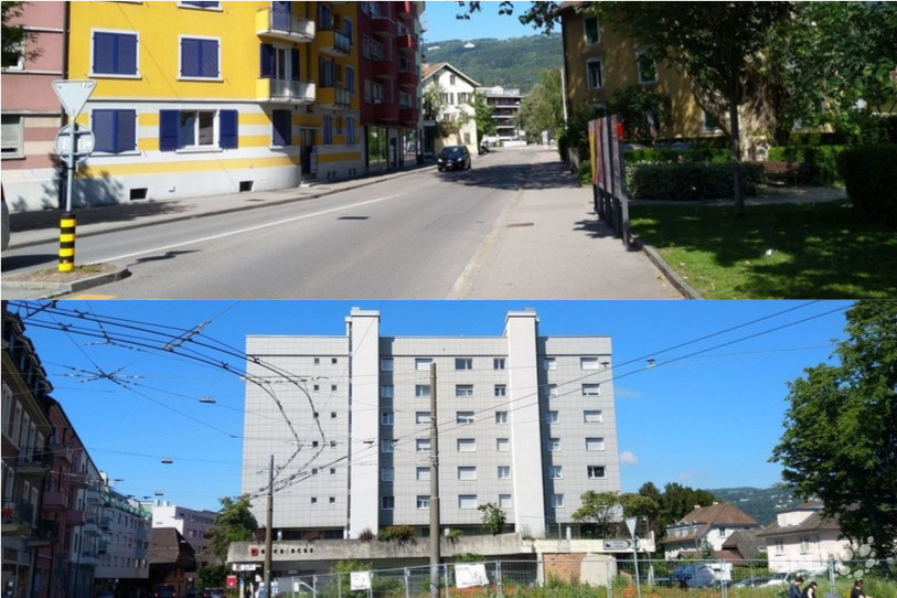 Les secteurs de la rue du Breuil et de Mâche-Centre (de haut en bas) vont tous deux changer de visage. (Photo: archives)