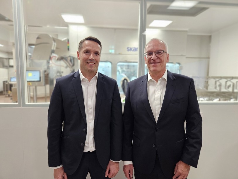 Sébastien Bourgeois et Thomas Wozniewski (de gauche à droite) ont présenté la nouvelle installation biotechnologique ce mercredi. 