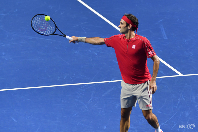 Roger Federer n'a pas eu à forcer son talent pour accéder aux quarts de finale des Swiss Indoors (photo : Georges Henz).
