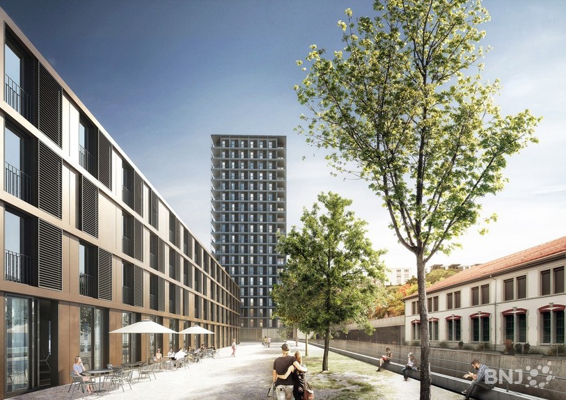 Une vue de ce qui devrait être construit à terme (Image: ville de Bienne).
