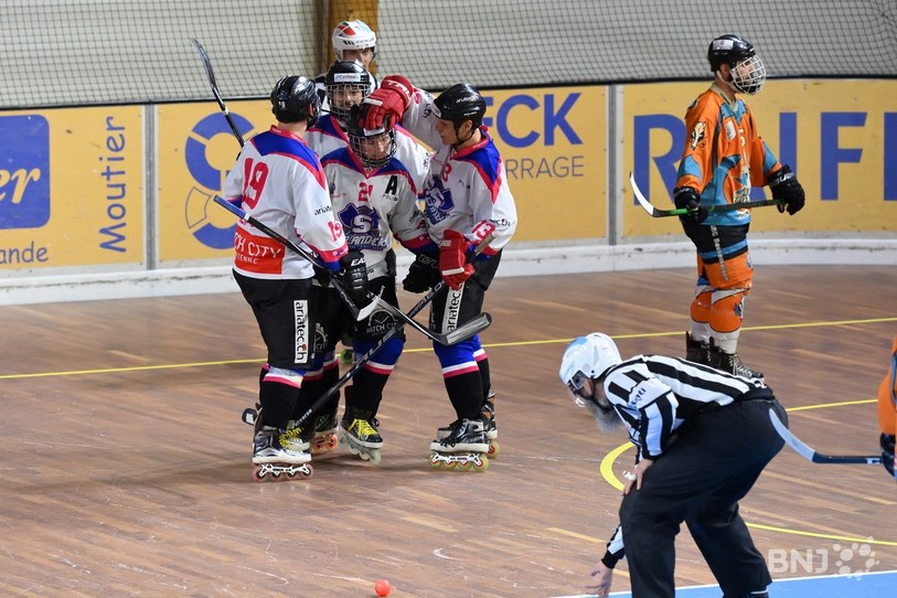 Les Seelanders ont sèchement battu leurs voisins, les Skaters, pour marquer le début du championnat de Ligue A. (photo : archives Georges Henz).