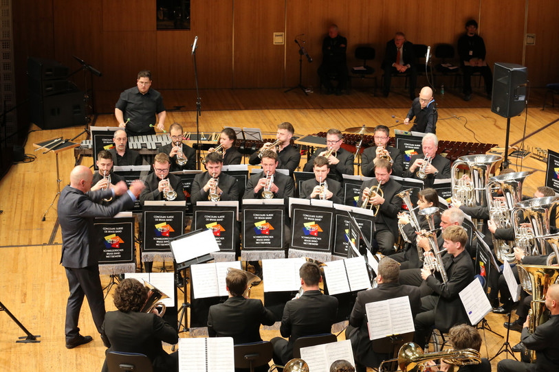 L'ensemble A de l'Ensemble de Cuivre Jurassien était en lice dans la catégorie excellence. (Photo : ECJ / Andreas Widmer)