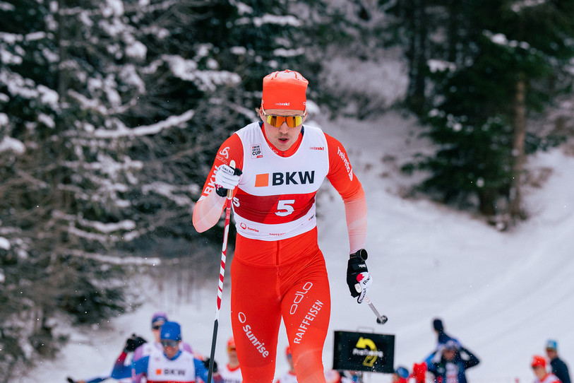 Ilan Pittier a tenu son rang en sprint classique à Saint-Moritz. (Photo: pixelperfection.kp)
