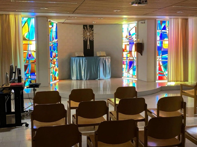 La chapelle du site de Delémont de l'Hôpital du Jura avant sa transformation (photo : H-JU).