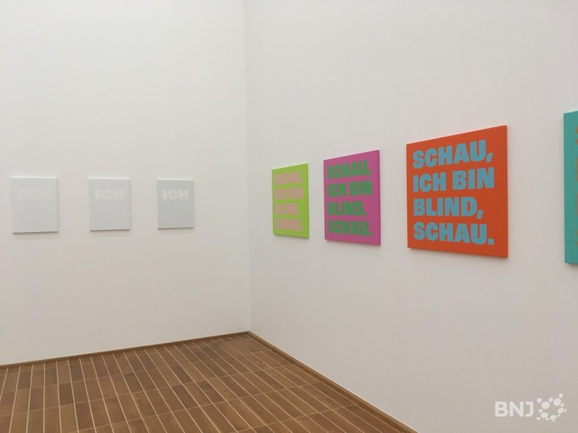 Aperçu de l’exposition de Rémy Zaugg visible au Kunstmuseum de Bâle.