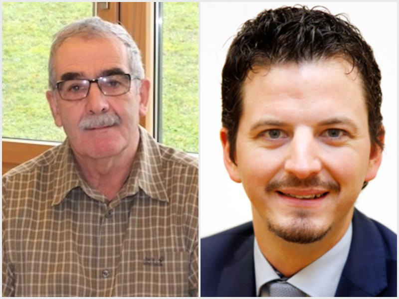 Alain Tissot (PDC, à gauche) et Yann Rufer (PLR) vont se disputer la mairie de Rossemaison.