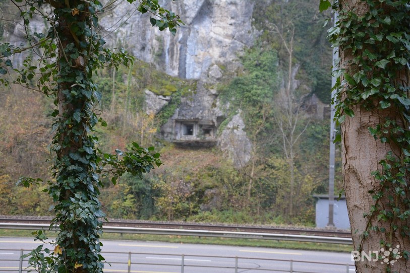 Vue du canon antichar situé en face du fortin du Colliard sur la position Vorbourg - Soyhières.