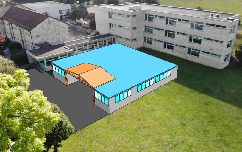 Les 20 containers seront installés en forme de U à côté de l'école secondaire de Malleray. (photo: commune Valbirse)