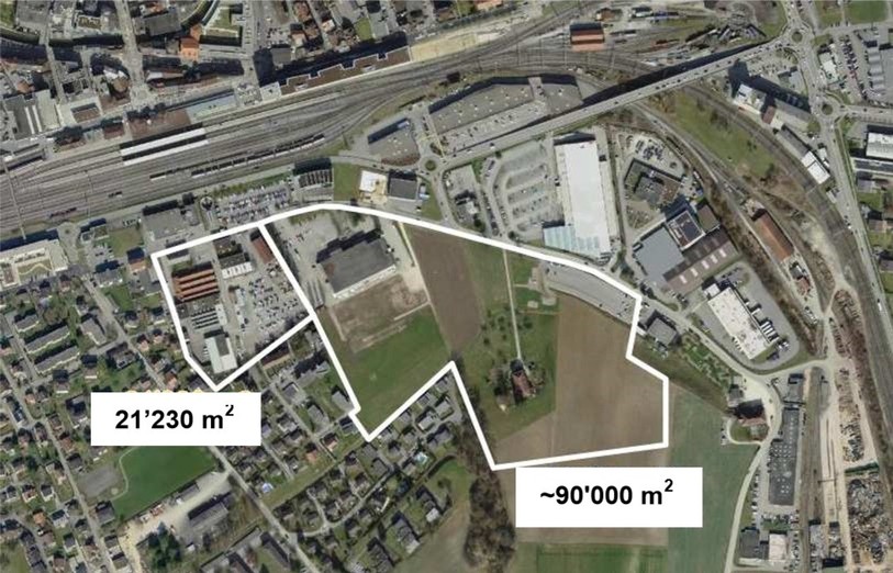 Le secteur « Gare Sud » va commencer à prendre forme (photo: ville de Delémont).