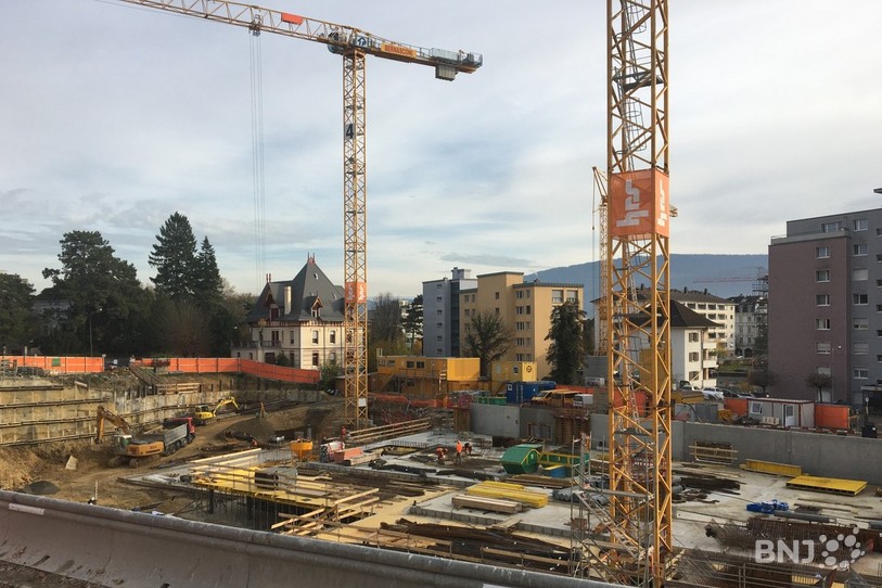 Le chantier du Théâtre du Jura a engendré certains glissements de terrain.