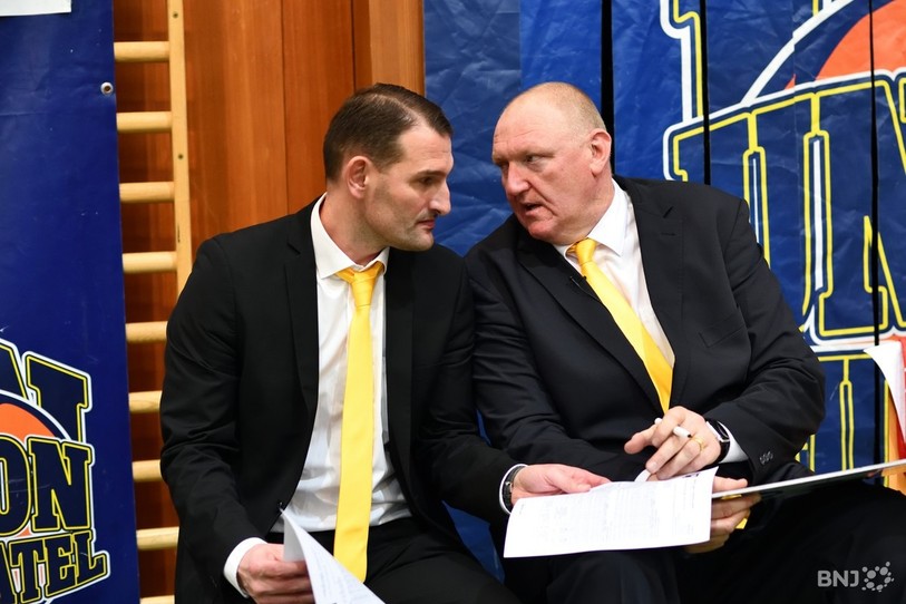 Daniel Goethals (à droite) et son assistant Mitar Trivunovic seront sur le banc d'Union deux ans de plus. (Photo: archives)