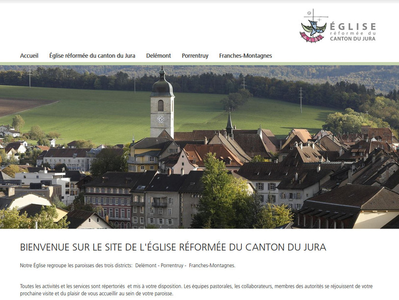 Le nouveau site internet de l'Eglise réformée jurassienne laisse beaucoup de place aux images.