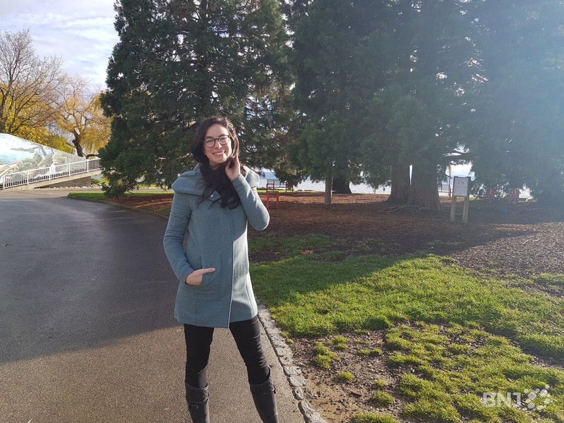Céline Vara, nouvelle élue Verte à Berne, a emmené Armelle en p'tite vadrouille mardi matin.