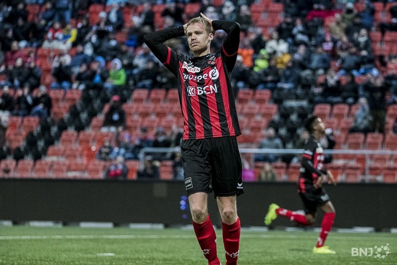 Gaëtan Karlen et Neuchâtel Xamax FCS ont concédé le nul samedi face à Lugano. (photo: Jonathan Vallat)