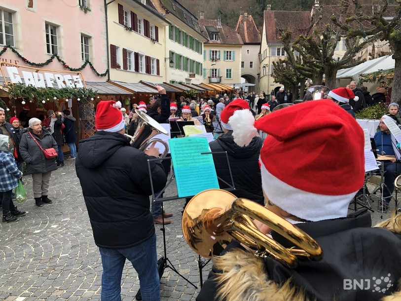 La fanfare municipale de St-Ursanne a assuré l'animation musicale du marché.