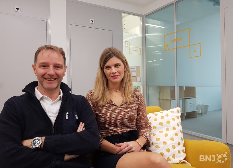 Les deux co-fondateurs de Next.day vision Philippe Kapfer et Sabrina Gessier, pris en photo dans leurs locaux du Swiss Park Innovation à Innodel situé entre Delémont et Courrendlin.
