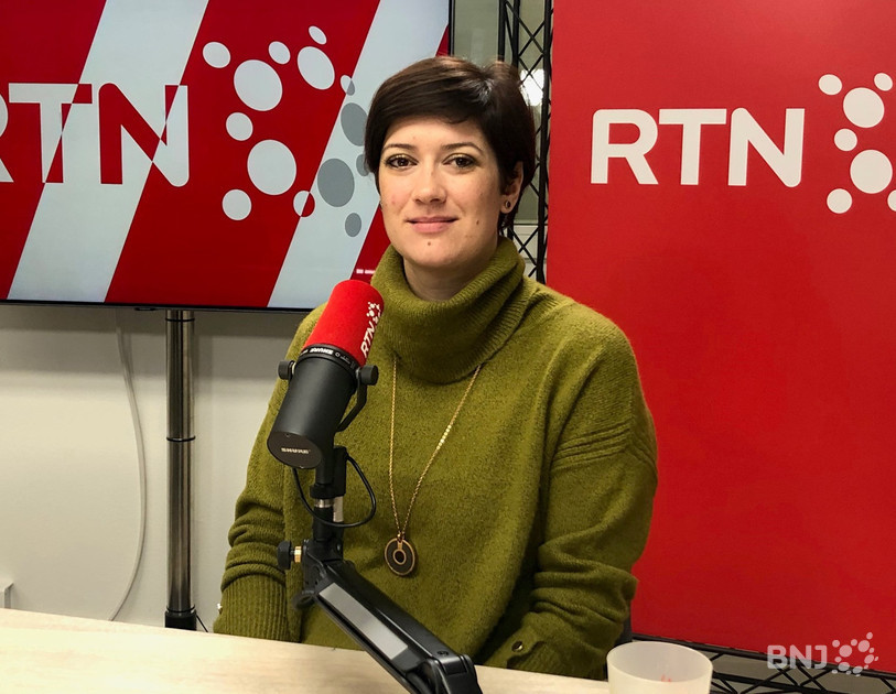 Claudia Giorgis dans le studio de la Matinale