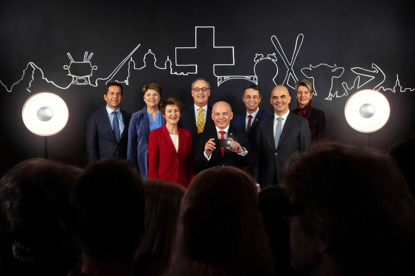 Les membres du Conseil fédéral ont tous été réélus. (Photo : parlament.ch).
