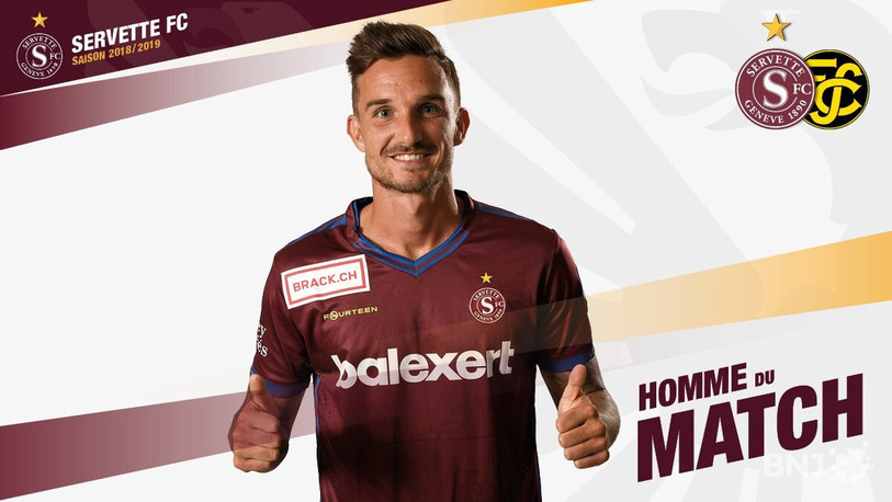 Sébastien Wüthrich ne devrait plus être homme du match avec Servette. (Photo: Twitter Servette FC).
