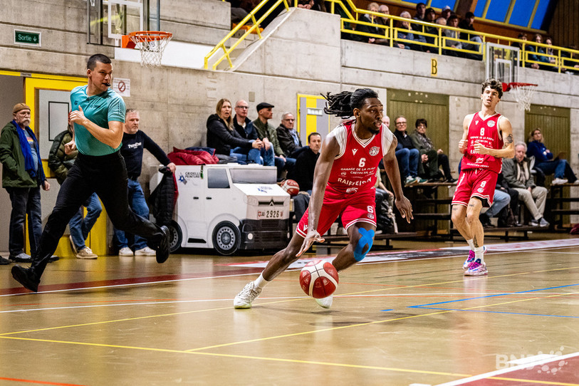 Hénoc Kanza Matondo a été le meilleur marqueur de son équipe avec 11 points contre Morges. (Photo archives : Stéphane Bée)