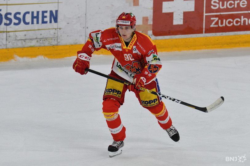 Janis Moser n'a pas joué avec le HC Bienne mardi à Fribourg.