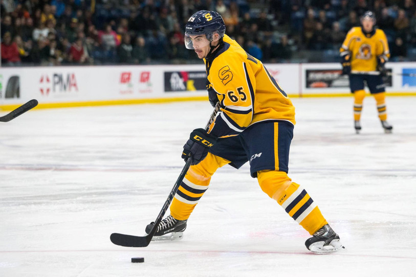 Valentin Nussbaumer va troquer son maillot des Cataractes de Shawinigan contre celui de la Suisse le temps des Mondiaux (photo : Facebook Cataractes de Shawinigan).