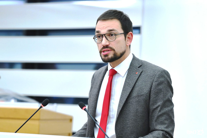 L'ensemble du Gouvernement jurassien, et son président Martial Courtet, se sont adressés au Conse (photo d'archives : Georges Henz).