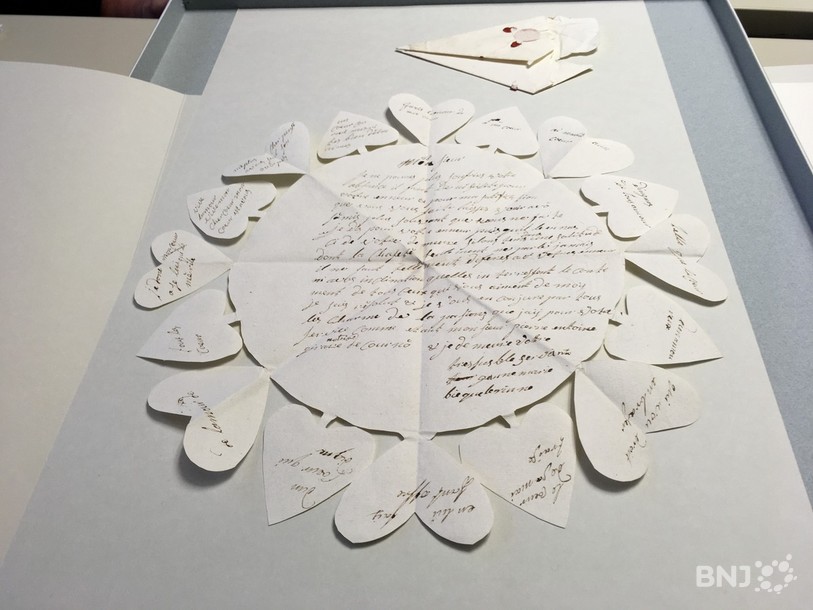 La lettre d'amour conservée dans son carton aux Archives de l'ancien Evêché de Bâle. 