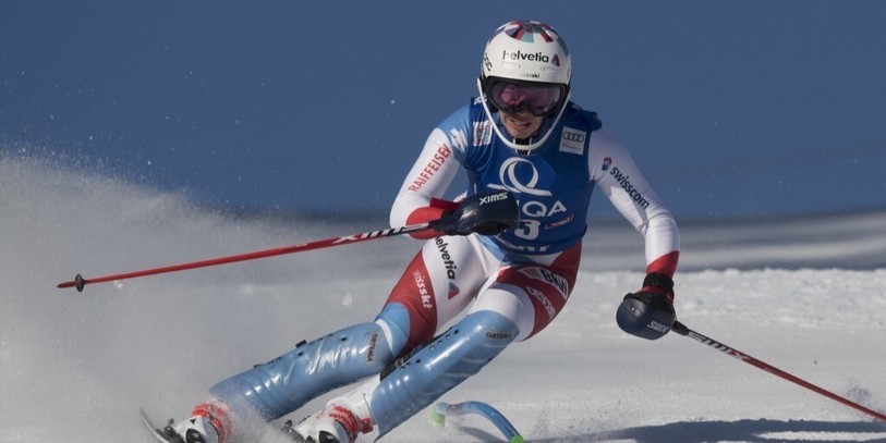 Michelle Gisin décroche son deuxième podium en slalom. (Photo : Swiss-Ski)