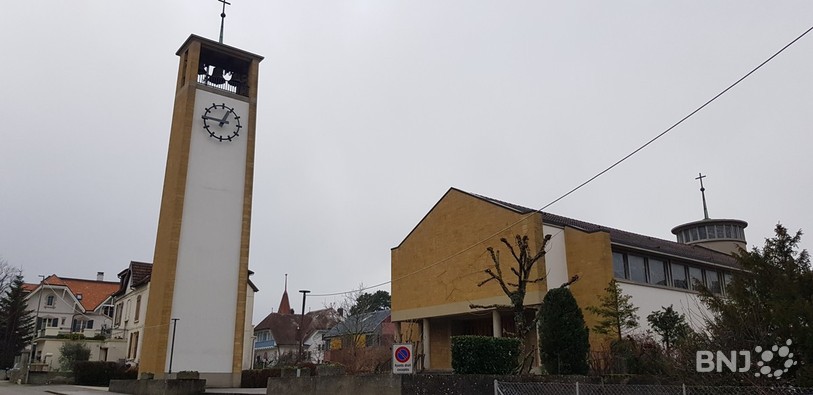 L'église catholique de Peseux.