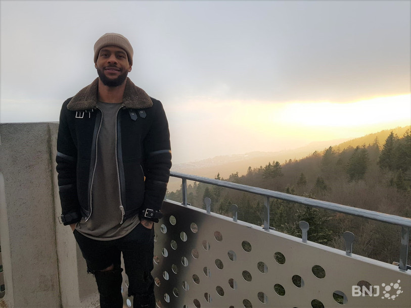 Le joueur d'Union Neuchâtel, Bryan Colon, a emmené Armelle pour une p'tite vadrouille mardi matin.