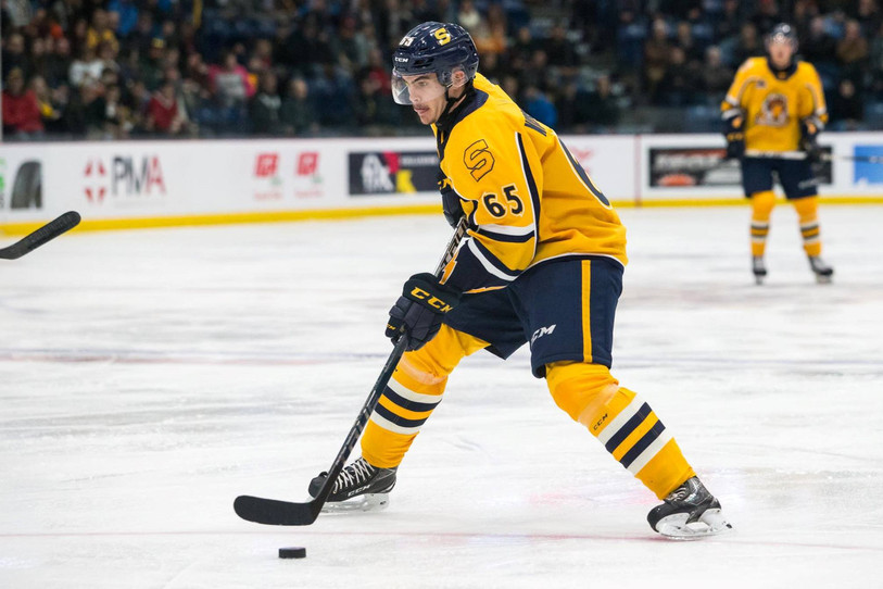 Valentin Nussbaumer va troquer le maillot des Cataractes de Shawinigan pour retrouver celui du HC Bienne. (Photo : Facebook Cataractes de Shawinigan)